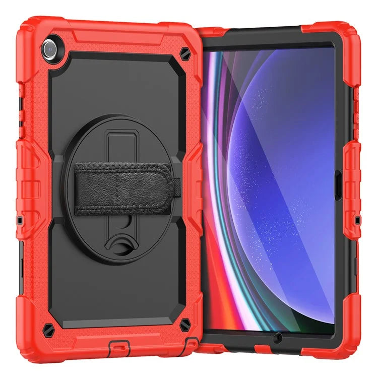 For Samsung Galaxy Tab A9+ SM-X210 SM-X216 SM-X215 Protective Cover PC+Silicone Kickstand Tablet Case with Screen Protector