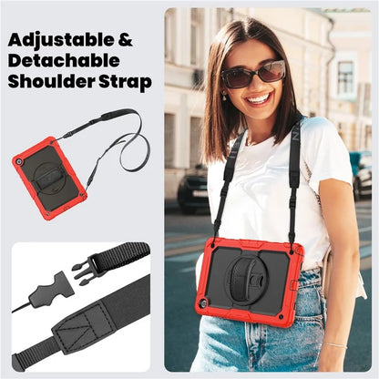 For Samsung Galaxy Tab A9+ SM-X210 SM-X216 SM-X215 Protective Cover PC+Silicone Kickstand Tablet Case with Screen Protector