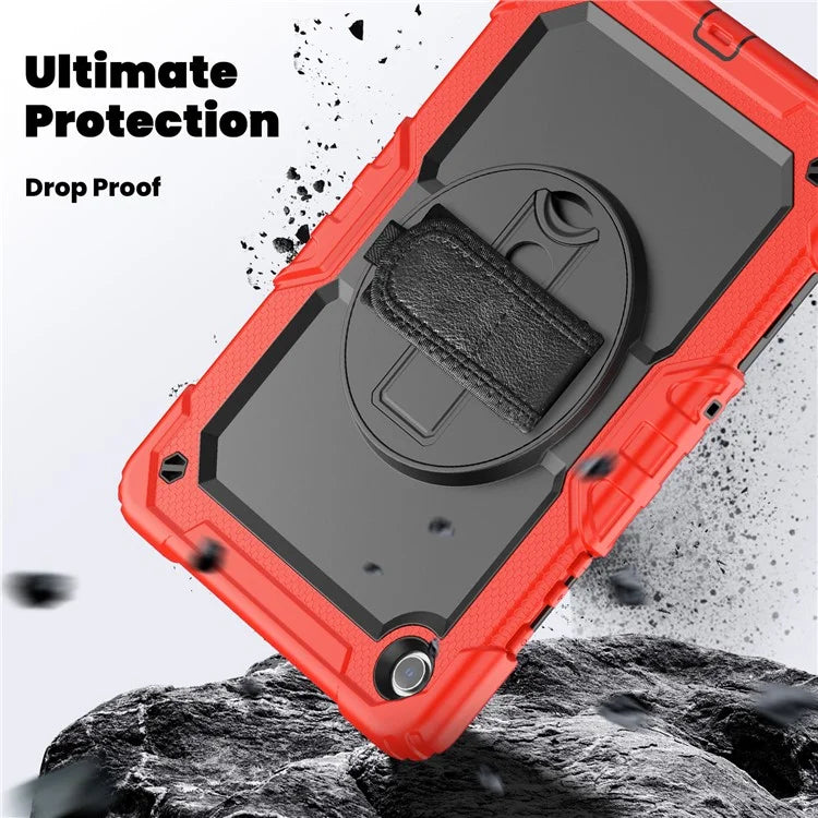 For Samsung Galaxy Tab A9+ SM-X210 SM-X216 SM-X215 Protective Cover PC+Silicone Kickstand Tablet Case with Screen Protector