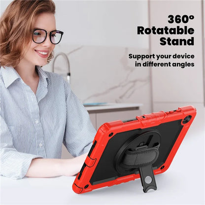 For Samsung Galaxy Tab A9+ SM-X210 SM-X216 SM-X215 Protective Cover PC+Silicone Kickstand Tablet Case with Screen Protector