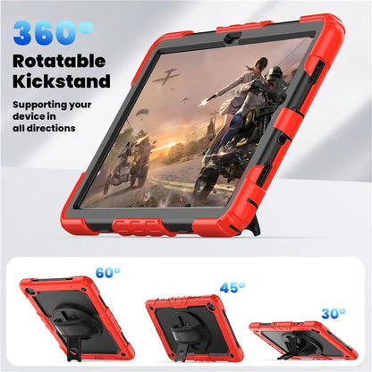 For Samsung Galaxy Tab A9+ SM-X210 SM-X216 SM-X215 Protective Cover PC+Silicone Kickstand Tablet Case with Screen Protector
