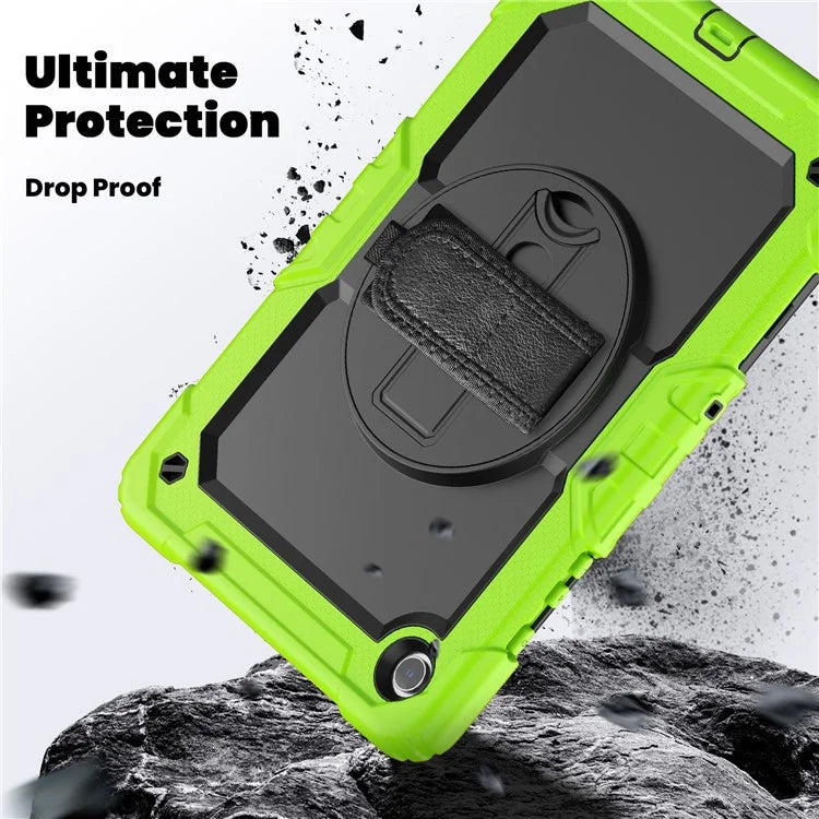 For Samsung Galaxy Tab A9+ SM-X210 SM-X216 SM-X215 Protective Cover PC+Silicone Kickstand Tablet Case with Screen Protector