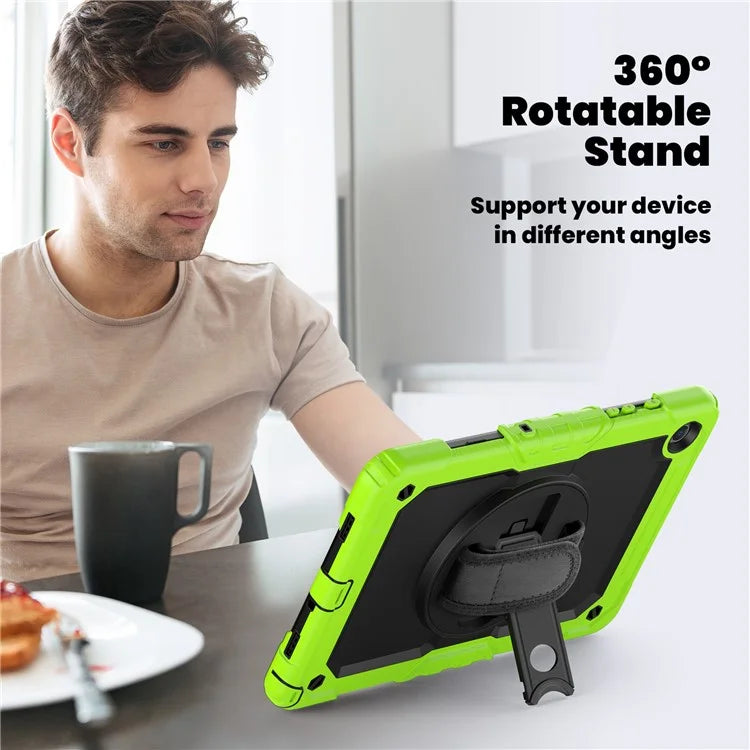 For Samsung Galaxy Tab A9+ SM-X210 SM-X216 SM-X215 Protective Cover PC+Silicone Kickstand Tablet Case with Screen Protector
