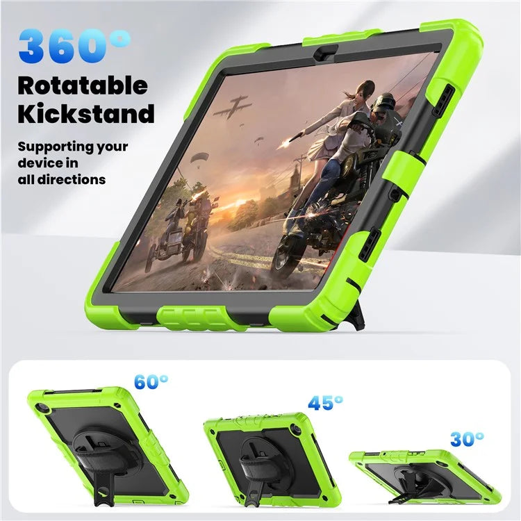 For Samsung Galaxy Tab A9+ SM-X210 SM-X216 SM-X215 Protective Cover PC+Silicone Kickstand Tablet Case with Screen Protector