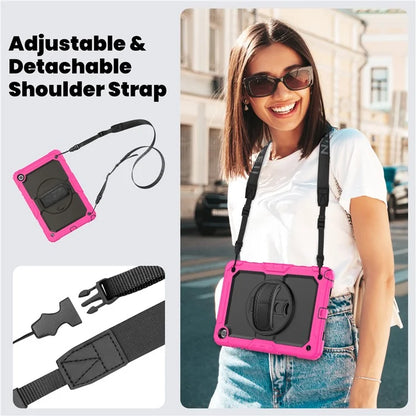 For Samsung Galaxy Tab A9+ SM-X210 SM-X216 SM-X215 Protective Cover PC+Silicone Kickstand Tablet Case with Screen Protector