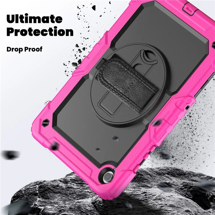 For Samsung Galaxy Tab A9+ SM-X210 SM-X216 SM-X215 Protective Cover PC+Silicone Kickstand Tablet Case with Screen Protector