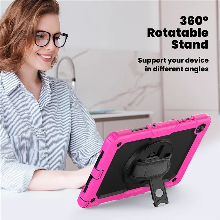 For Samsung Galaxy Tab A9+ SM-X210 SM-X216 SM-X215 Protective Cover PC+Silicone Kickstand Tablet Case with Screen Protector