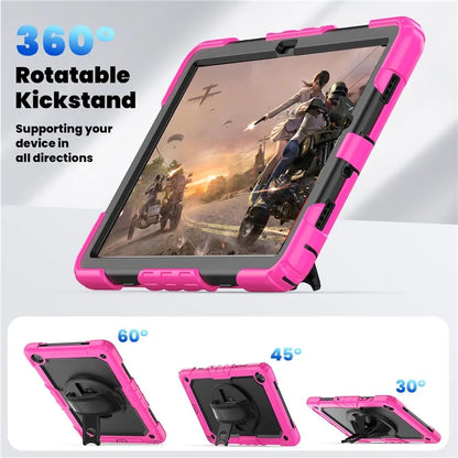 For Samsung Galaxy Tab A9+ SM-X210 SM-X216 SM-X215 Protective Cover PC+Silicone Kickstand Tablet Case with Screen Protector