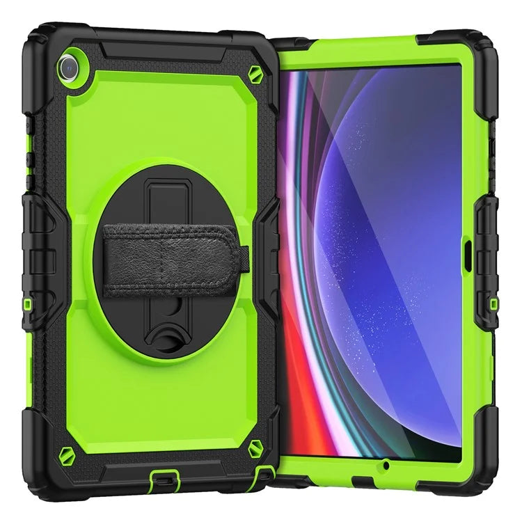 For Samsung Galaxy Tab A9+ SM-X210 SM-X216 SM-X215 Protective Cover PC+Silicone Kickstand Tablet Case with Screen Protector