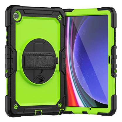 For Samsung Galaxy Tab A9+ SM-X210 SM-X216 SM-X215 Protective Cover PC+Silicone Kickstand Tablet Case with Screen Protector