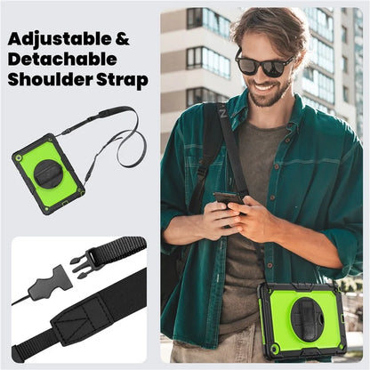 For Samsung Galaxy Tab A9+ SM-X210 SM-X216 SM-X215 Protective Cover PC+Silicone Kickstand Tablet Case with Screen Protector