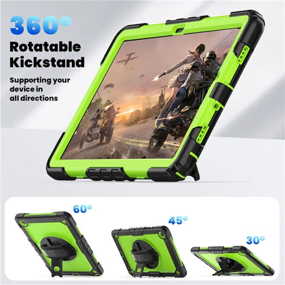 For Samsung Galaxy Tab A9+ SM-X210 SM-X216 SM-X215 Protective Cover PC+Silicone Kickstand Tablet Case with Screen Protector