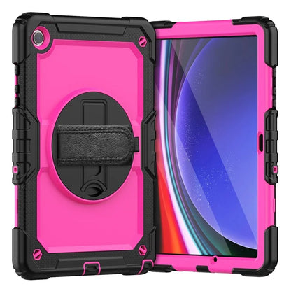 For Samsung Galaxy Tab A9+ SM-X210 SM-X216 SM-X215 Protective Cover PC+Silicone Kickstand Tablet Case with Screen Protector