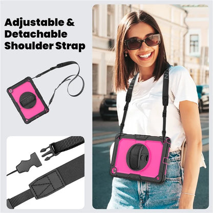 For Samsung Galaxy Tab A9+ SM-X210 SM-X216 SM-X215 Protective Cover PC+Silicone Kickstand Tablet Case with Screen Protector