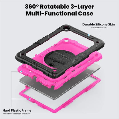 For Samsung Galaxy Tab A9+ SM-X210 SM-X216 SM-X215 Protective Cover PC+Silicone Kickstand Tablet Case with Screen Protector