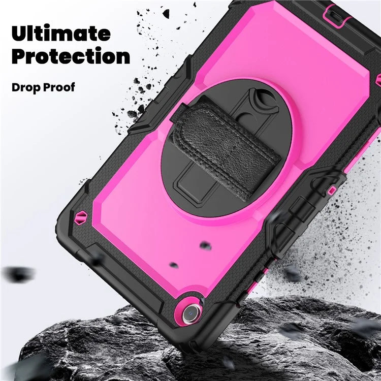 For Samsung Galaxy Tab A9+ SM-X210 SM-X216 SM-X215 Protective Cover PC+Silicone Kickstand Tablet Case with Screen Protector
