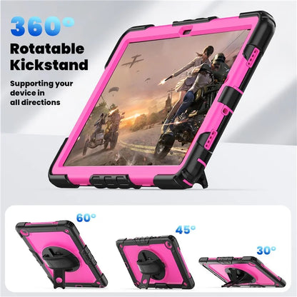 For Samsung Galaxy Tab A9+ SM-X210 SM-X216 SM-X215 Protective Cover PC+Silicone Kickstand Tablet Case with Screen Protector