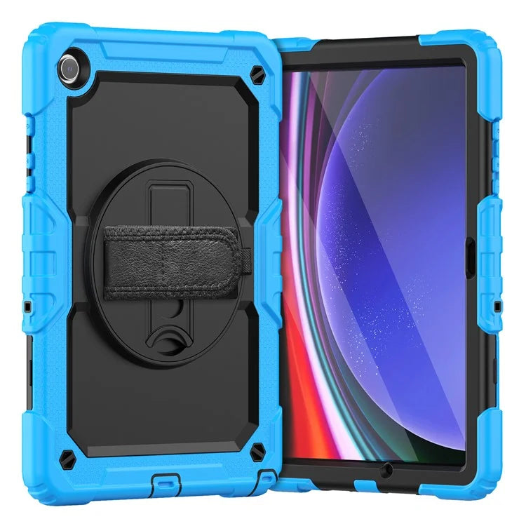 For Samsung Galaxy Tab A9+ SM-X210 SM-X216 SM-X215 Protective Cover PC+Silicone Kickstand Tablet Case with Screen Protector