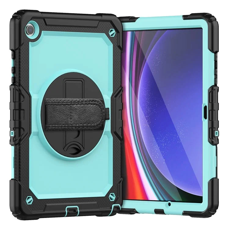 For Samsung Galaxy Tab A9+ SM-X210 SM-X216 SM-X215 Protective Cover PC+Silicone Kickstand Tablet Case with Screen Protector