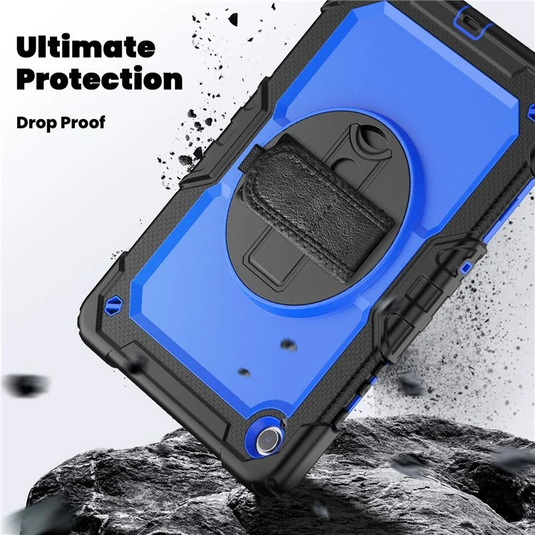 For Samsung Galaxy Tab A9+ SM-X210 SM-X216 SM-X215 Protective Cover PC+Silicone Kickstand Tablet Case with Screen Protector