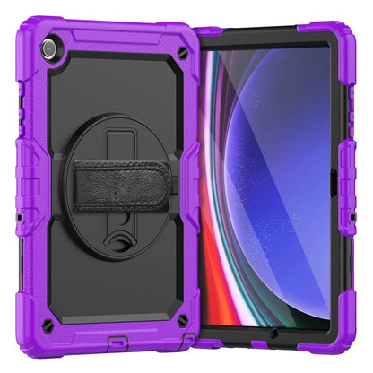 For Samsung Galaxy Tab A9+ SM-X210 SM-X216 SM-X215 Protective Cover PC+Silicone Kickstand Tablet Case with Screen Protector