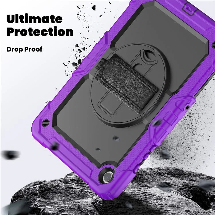 For Samsung Galaxy Tab A9+ SM-X210 SM-X216 SM-X215 Protective Cover PC+Silicone Kickstand Tablet Case with Screen Protector