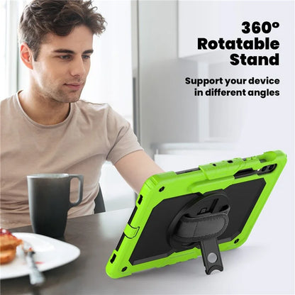 For Samsung Galaxy Tab S9 FE+ SM-X610 SM-X616B Tablet Cover PC+Silicone Case with PET Screen Protector and Kickstand