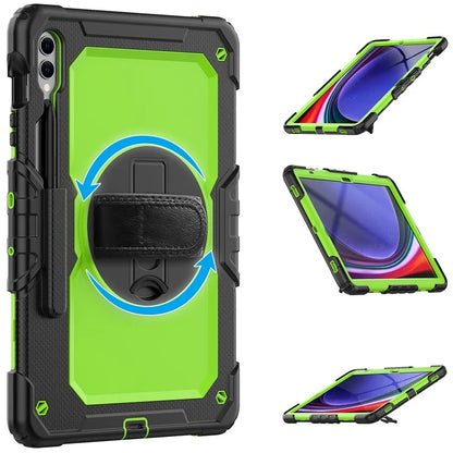 For Samsung Galaxy Tab S9 FE+ SM-X610 SM-X616B Tablet Cover PC+Silicone Case with PET Screen Protector and Kickstand