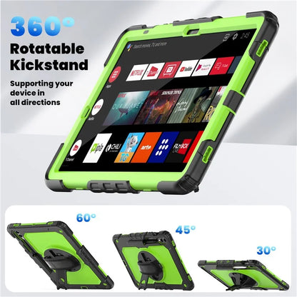 For Samsung Galaxy Tab S9 FE+ SM-X610 SM-X616B Tablet Cover PC+Silicone Case with PET Screen Protector and Kickstand