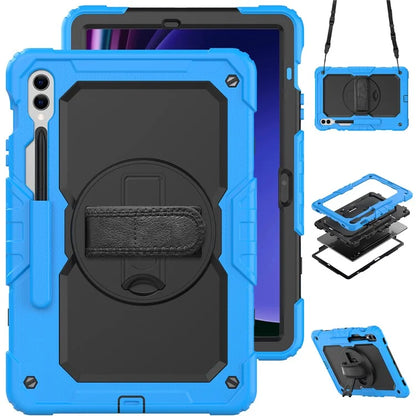 For Samsung Galaxy Tab S9 FE+ SM-X610 SM-X616B Tablet Cover PC+Silicone Case with PET Screen Protector and Kickstand