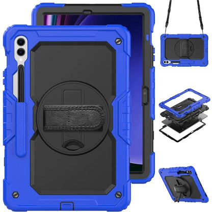 For Samsung Galaxy Tab S9 FE+ SM-X610 SM-X616B Tablet Cover PC+Silicone Case with PET Screen Protector and Kickstand