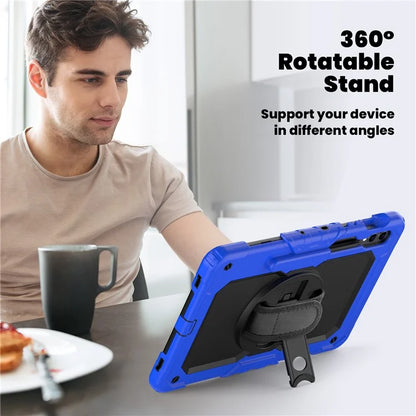For Samsung Galaxy Tab S9 FE+ SM-X610 SM-X616B Tablet Cover PC+Silicone Case with PET Screen Protector and Kickstand