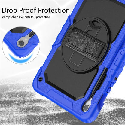 For Samsung Galaxy Tab S9 FE SM-X510 SM-X516B PC+Silicone Cover  Kickstand Tablet Case with PET Screen Protector and Hand Strap