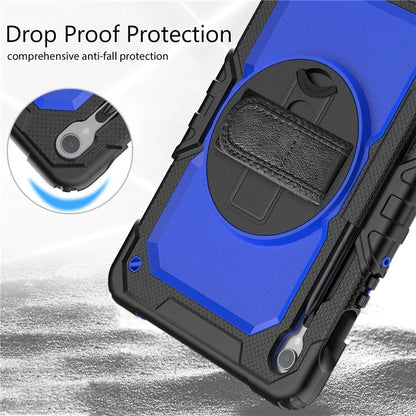 For Samsung Galaxy Tab S9 FE SM-X510 SM-X516B PC+Silicone Cover  Kickstand Tablet Case with PET Screen Protector and Hand Strap