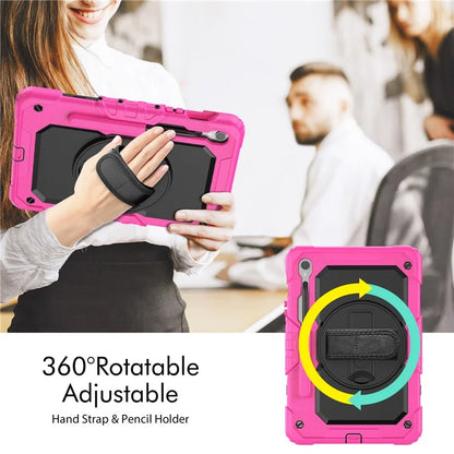 For Samsung Galaxy Tab S9 FE SM-X510 SM-X516B PC+Silicone Cover  Kickstand Tablet Case with PET Screen Protector and Hand Strap