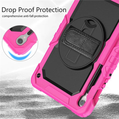 For Samsung Galaxy Tab S9 FE SM-X510 SM-X516B PC+Silicone Cover  Kickstand Tablet Case with PET Screen Protector and Hand Strap