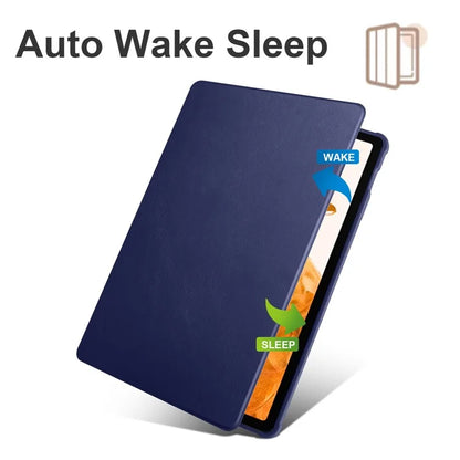 For Samsung Galaxy Tab S9+ PU Leather Acrylic Tablet Case 360-Degree Rotating Stand Anti-scratch Cover