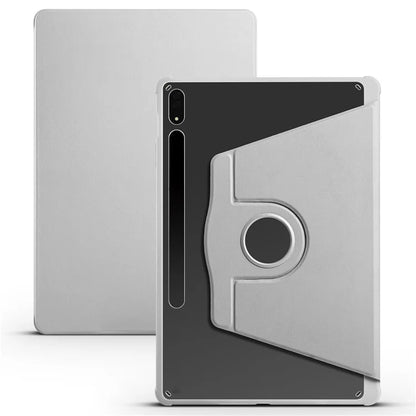 For Samsung Galaxy Tab S8+ PU Leather+Acrylic Tablet Cover Rotary Kickstand Case