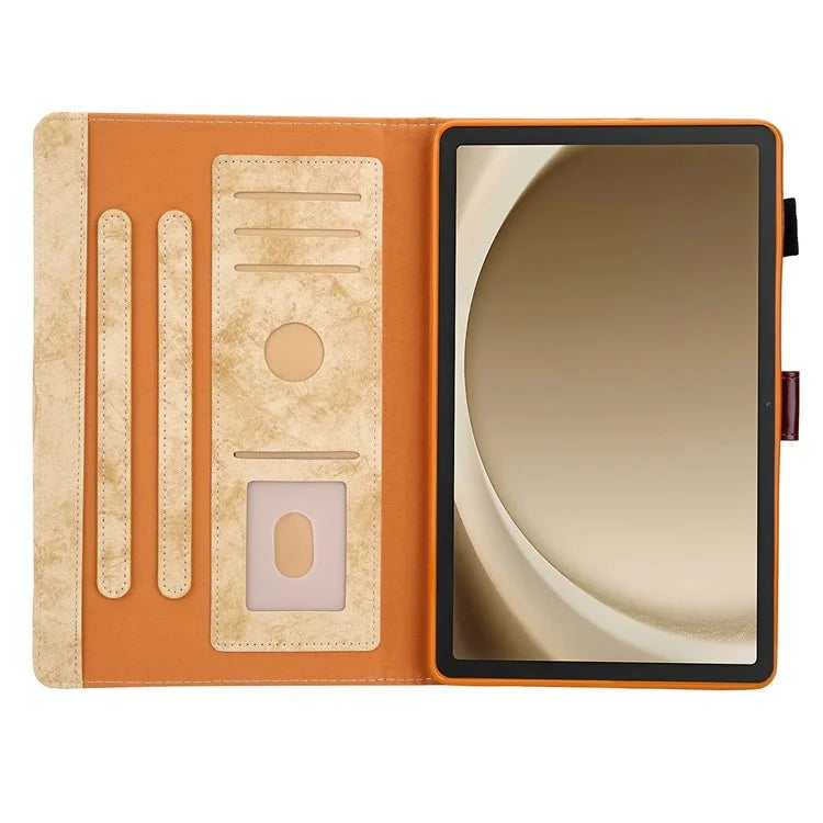For Samsung Galaxy Tab A9+ X210 / X215 / X216B Smart Case Cloth Texture Leather Business Tablet Cover