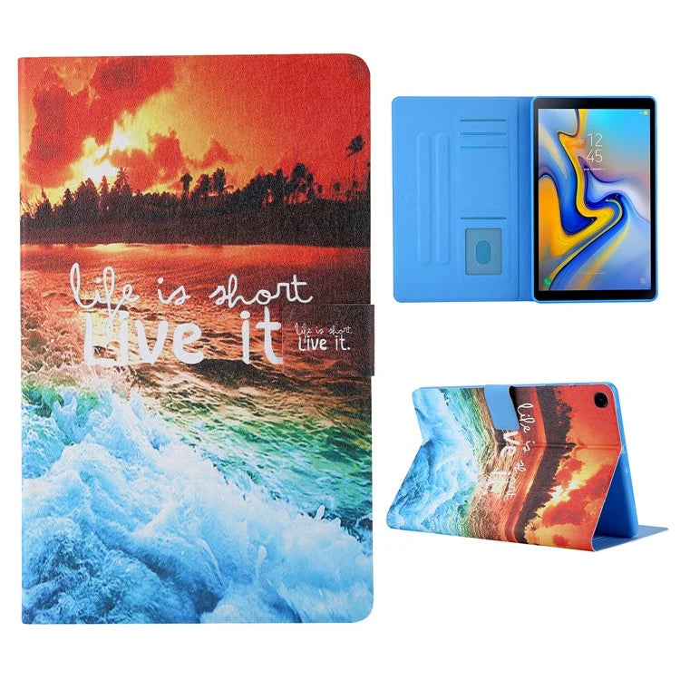 For Samsung Galaxy Tab A9+ X210 / 215 / X216B Leather Pattern Case Flip Stand Smart Tablet Cover