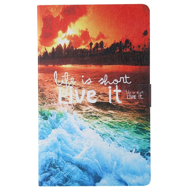 For Samsung Galaxy Tab A9+ X210 / 215 / X216B Leather Pattern Case Flip Stand Smart Tablet Cover