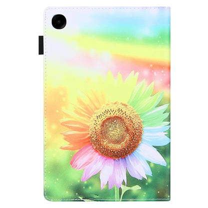 For Samsung Galaxy Tab A9+ X210 / 215 / X216B Folding Stand Cover Leather Pattern Smart Tablet Case