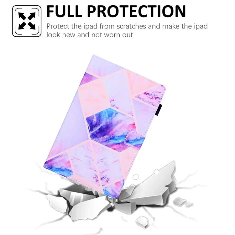 For Samsung Galaxy Tab A9+ X210 / 215 / X216B Folding Stand Cover Leather Pattern Smart Tablet Case