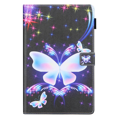 For Samsung Galaxy Tab A9+ X210 / 215 / X216B Folding Stand Cover Leather Pattern Smart Tablet Case