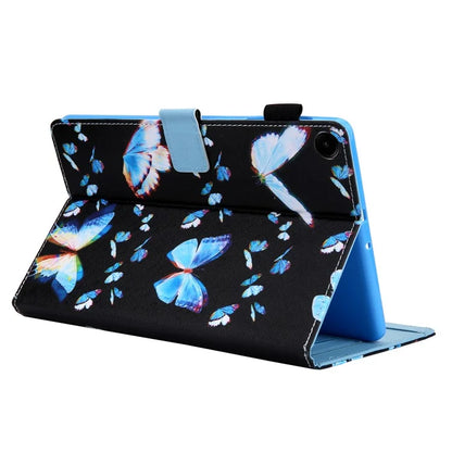 For Samsung Galaxy Tab A9+ X210 / 215 / X216B Folding Stand Cover Leather Pattern Smart Tablet Case