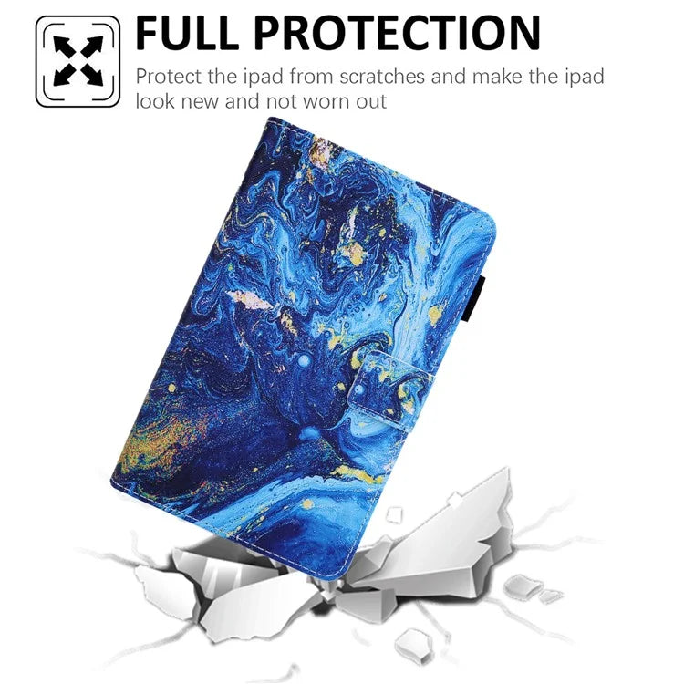 For Samsung Galaxy Tab A9+ X210 / 215 / X216B Folding Stand Cover Leather Pattern Smart Tablet Case