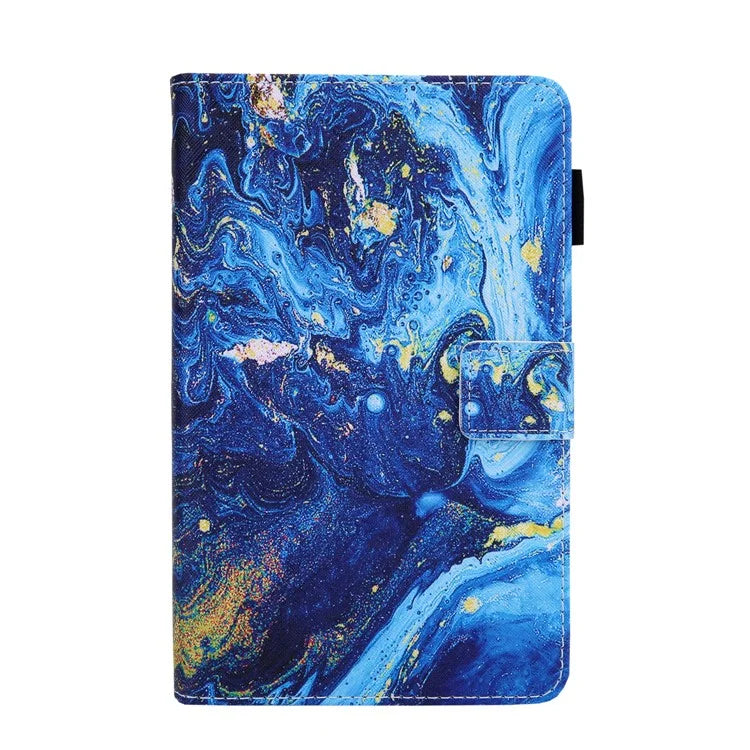 For Samsung Galaxy Tab A9+ X210 / 215 / X216B Folding Stand Cover Leather Pattern Smart Tablet Case