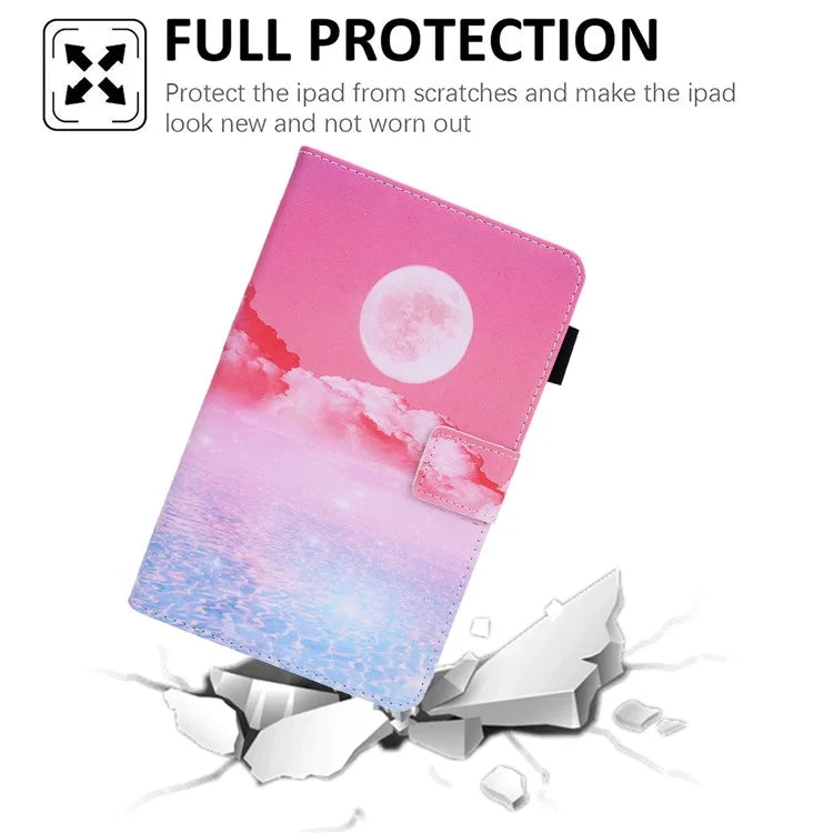 For Samsung Galaxy Tab A9+ X210 / 215 / X216B Folding Stand Cover Leather Pattern Smart Tablet Case