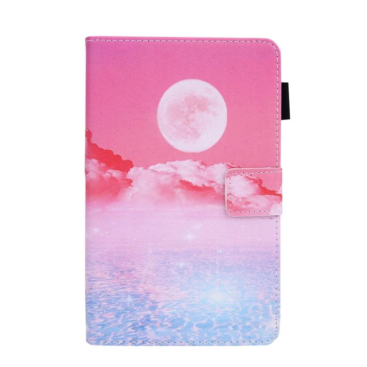 For Samsung Galaxy Tab A9+ X210 / 215 / X216B Folding Stand Cover Leather Pattern Smart Tablet Case