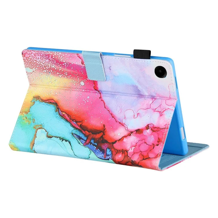 For Samsung Galaxy Tab A9 X110 / X115 Leather Case Auto Wake / Sleep Pattern Tablet Cover